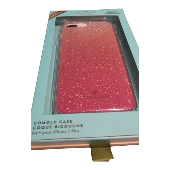 Kate Spade Pink Glitter Ombre Comold Case IPhone 8 Plus/7 Plus - Picture 2 of 6